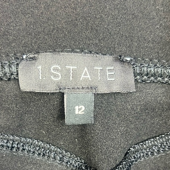 1. State NWT Faux Leather Pull On Pants Leggings Womens Size 12 High Rise Black - Picture 10 of 11